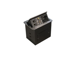 Wyposażenie Gniazdo stołowe CEE7/7 90°->2xRJ45/HDMI/AUX/USB2.0/VGA