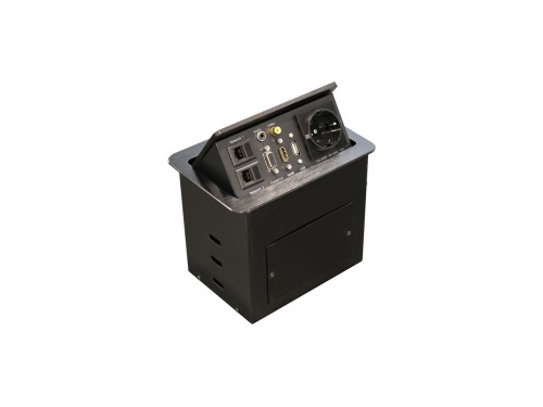 Wyposażenie Gniazdo stołowe CEE7/7 90°->2xRJ45/HDMI/AUX/USB2.0/VGA - 2811228