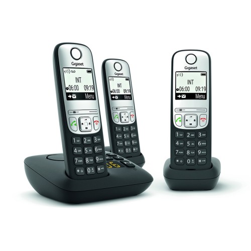 Gigaset A690A Trio Telefon analogowy/DECT Nazwa i identyfikacja dzwoniącego Czarny - 2811778