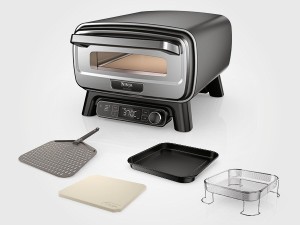 Zewnętrzny elektryczny piec do pizzy i frytkownica powietrzna Ninja Artisan MO201EU szary/stal nierdzewna, 1 760 W, do pizzy o średnicy do ok. 30 cm