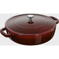 STAUB Żeliwna patelnia do duszenia z pokrywką 24 cm, 40511-512-0, grenadynowy - 2626458