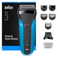 Golarka elektryczna Braun Series 3 Electric Shaver, Wet & Dry, 310BT - Blue - 2812809