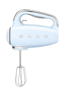 Mikser ręczny Smeg HMF01PBEU w stylu retro z lat 50. Pastelowy niebieski