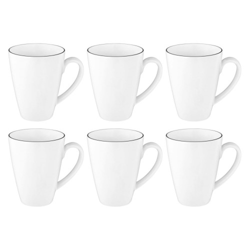 Zestaw 6 kubków z uchwytem 350 ml SELTMANN LIDO BLACK LINE - 2813661