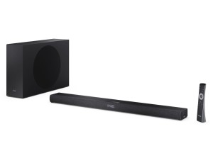 Sharp 2.1-kanałowy ultracienki Dolby Atmos/DTS Virtual: X Soundbar z bezprzewodowym subwooferem HT-SBW320 360 W Łączność Bluetooth Połączenie bezprzewodowe