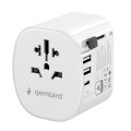 GEMBIRD UNIWERSALNY ADAPTER PODRÓŻNY Z UZIEMIENIEM 15 W, BIAŁY - 2815041