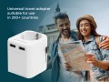 GEMBIRD UNIWERSALNY ADAPTER PODRÓŻNY (EU) 12 W, BIAŁY - 2815051
