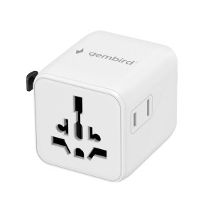 GEMBIRD UNIWERSALNY ADAPTER PODRÓŻNY BIAŁY