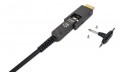 Aktywny kabel światłowodowy MANHATTAN High Speed z odłączanym złączem 4K@60Hz UHD, HDMI męski na Micro HDMI męski (typ D) i odłączany HDMI męski (typ A), 20m, HEC, ARC, styki pozłacane - 2815172
