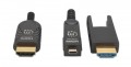 Aktywny kabel światłowodowy MANHATTAN High Speed z odłączanym złączem 4K@60Hz UHD, HDMI męski na Micro HDMI męski (typ D) i odłączany HDMI męski (typ A), 20m, HEC, ARC, styki pozłacane - 2815170