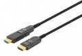 Kabel światłowodowy MANHATTAN Active High Speed HDMI z odłączanym złączem 4K@60Hz UHD, HDMI męski na Micro HDMI męski (typ D) i odłączany męski HDMI (typ A), 50m, HEC, ARC, styki pozłacane (355537) - 2815196