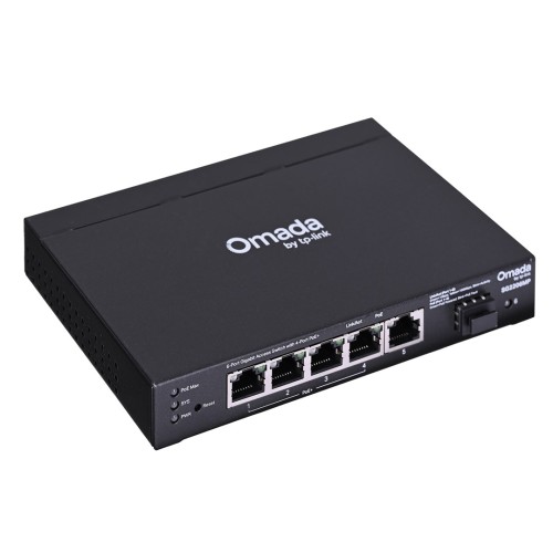 Switch zarządzalny TP-Link Omada SG2206MP 4x1GbE PoE+ 1x1GbE 1xSFP - 2815330