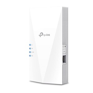 Wzmacniacz sygnału TP-Link AX3000 Wi-Fi 6, szybkość 574 Mb/s w paśmie 2,4 GHz + 2402 Mb/s w paśmie 5 GHz, spec: 2 anteny wewnętrzne, 1 port gigabitowy, dwurdzeniowy procesor Qualcomm 1,0 GHz, 1024 QAM