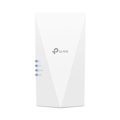 Wzmacniacz sygnału TP-Link AX3000 Wi-Fi 6, szybkość 574 Mb/s w paśmie 2,4 GHz + 2402 Mb/s w paśmie 5 GHz, spec: 2 anteny wewnętrzne, 1 port gigabitowy, dwurdzeniowy procesor Qualcomm 1,0 GHz, 1024 QAM - 2815405