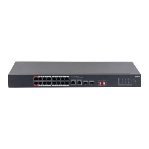 Switch niezarządzalny Dahua S3218-16ET-135 16x10/100M 2x10/100/1000M PoE 2xSFP Combo - 2272504