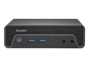 Shuttle Nano PC NE10N, Intel N 100, 1x HDMI, 1x DP, 6x USB, 1x LAN, bez wentylatora, ciągła praca 24/7, w tym VESA, komputer PC 0,6 l, Mini PC barebone, Intel SoC, DDR4-SDRAM, PCI Express, Serial ATA,