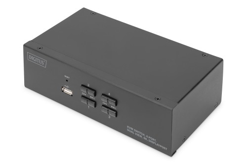 Przełącznik KVM, 4 portowy, 4K 60Hz, 8xDP IN, 2xDP OUT, 2xUSB A, 2x Audio IN&OUT - 2816689