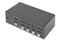 Przełącznik KVM, 4 portowy, 4K 60Hz, 8xDP IN, 2xDP OUT, 2xUSB A, 2x Audio IN&OUT - 2816686
