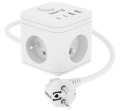 kerg smart – kostka zasilająca 3-gniazdowa + ładowarka USB-A+USB-C 1,5m 3×1,5mm2 H05VV-F 16A/250V~ - 2816772