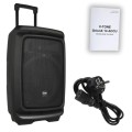 V-TONE OrionX 14 ACCU - Kolumna aktywna akumulatorowa czarna, Bluetooth, TWS, USB, AUX, FM, DSP, wysuwana rączka, kółka transportowe, 135W RMS - 2818045
