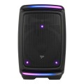 V-TONE OrionX 14 ACCU - Kolumna aktywna akumulatorowa czarna, Bluetooth, TWS, USB, AUX, FM, DSP, wysuwana rączka, kółka transportowe, 135W RMS - 2818050
