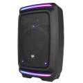 V-TONE OrionX 14 ACCU - Kolumna aktywna akumulatorowa czarna, Bluetooth, TWS, USB, AUX, FM, DSP, wysuwana rączka, kółka transportowe, 135W RMS - 2818056