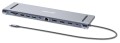 MANHATTAN Stacja dokująca 12-w-1 4K 1xHDMI 2xDP 3xUSB-A - 2819251