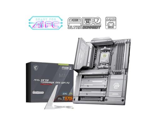 Płyta MSI MAG X870E TOMAHAWK MAX WIFI PZ /AMD X870/DDR5/SATA3/M.2/USB4/WiFi/BT/PCIe5.0/AM5/ATX - 2819873