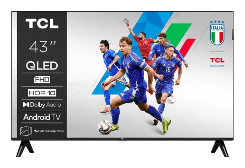 Telewizor TCL 43V5C QLED 43" Full HD Android TV Dolby Digital Plus DVB-T2 Czarny - 2821340
