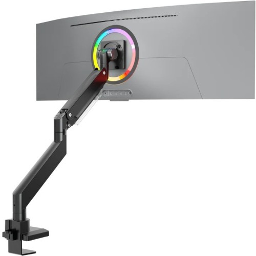 ONKRON G130-B Uchwyt biurkowy obrotowo-nachylny do monitora 17"-57" maks 27 kg, z obracaniem, czarny - 2821794