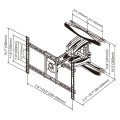 ART Uchwyt do TV LCD/LED 40-75" 45kg regulacja pion/poziom 58-500mm max VESA 600x400 - 2821803