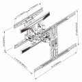 ART Uchwyt do TV LCD/LED 40-75" 45kg regulacja pion/poziom 52-380mm max VESA 600x400 - 2821810