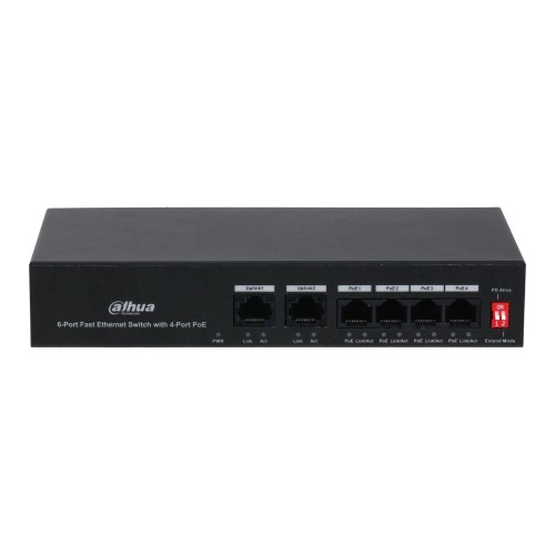 Switch niezarządzalny Dahua PFS3006-4ET-36 6x10/100Mbps (4x PoE 36W) - 1897595