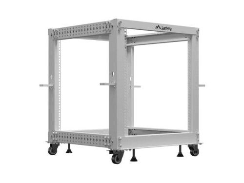 Stojak Open Rack 19" Lanberg 12U 600x600 - 1100 regulowany szary - 2809725