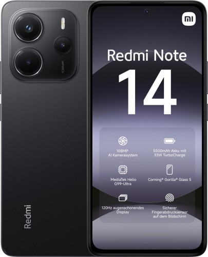 Smartfon Xiaomi Redmi Note 14 6/128GB Midnight Black (WYPRZEDAŻ) - 2809971