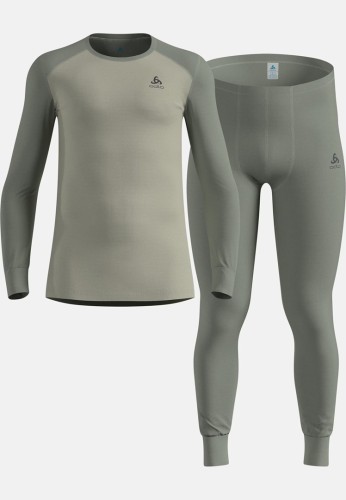 Bielizna termoaktywna - zestaw Odlo Set ACTIVE WARM Special Set roz. M Ciemnoszara - 2785146