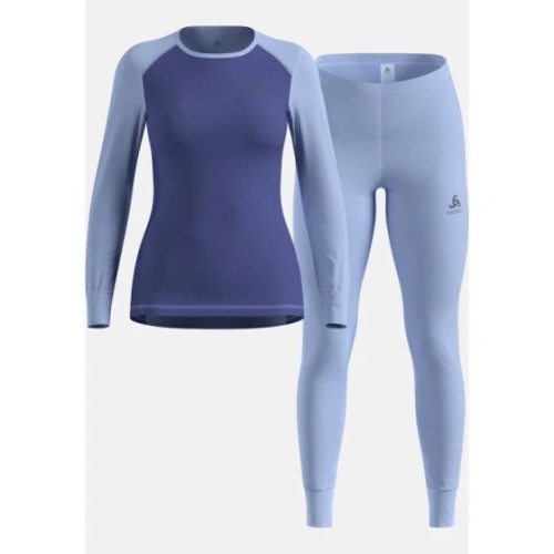 Bielizna termoaktywna - zestaw Odlo Set ACTIVE WARM Special Set roz. S Granatowa - 2785198