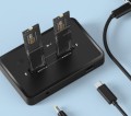 GEMBIRD STACJA DOKUJĄCA PODWÓJNA DO DYSKÓW M.2 SATA I NVME SSD CZARNA - 2824171