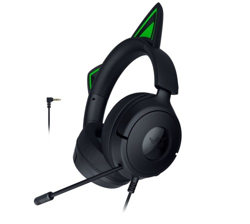Zestaw słuchawkowy Razer Gaming Kraken Kitty V3 X Przewodowe Nauszne Mikrofon Czarny - 2824367