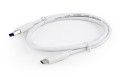 Kabel GEMBIRD CCP-USB3-AMCM-1M-W (USB typu C M - USB 3.0 M; 1m; kolor biały) - 2824463