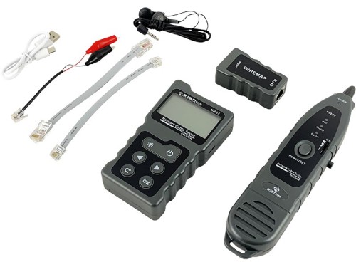 ALANTEC Tester kabli sieciowych z funkcjami PoE, śledzenia, pomiaru długości i testowania ciągłości z wyświetlaczem, Wszechstronny (NI057) - 2825931