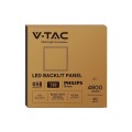 Panel LED V-TAC 40W 600x600 LED backlight 33mm 120Lm/W zasilacz Philips VT-61040 4000K 4800lm 5 lat gwarancji - 2826275