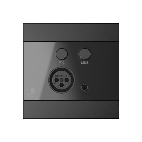 Ścienny moduł AUDAC WP205/B, XLR mic + 3,5 mm jack, czarny - 2837357