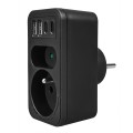 MACLEAN GNIAZDKO PRĄDOWE X2 + 4XUSB, ROZGAŁĘŹNIK Z 2 GNIAZDAMI, 2XUSB A, 2XUSB C PD 20W, 1X16A + 1X6A MCE249 F/B - 2835018