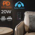 MACLEAN GNIAZDKO PRĄDOWE X2 + 4XUSB, ROZGAŁĘŹNIK Z 2 GNIAZDAMI, 2XUSB A, 2XUSB C PD 20W, 1X16A + 1X6A MCE249 F/B - 2835007