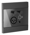 Panel ścienny AUDAC WP225/B, XLR mic + 3,5 mm jack + BT, czarny - 2837352