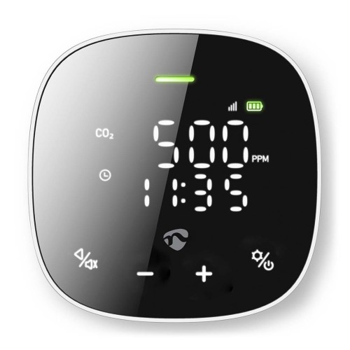 Czujnik jakości powietrza Nedis SmartLife Wi-Fi WIFISA20CBK Czarno-biały - 2833598