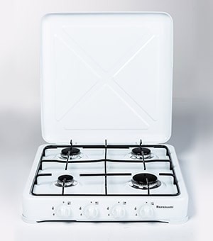 Kuchenka gazowa nastawna 4-palnikowa Ravanson K-04T (biały) (WYPRZEDAŻ) - 2841420