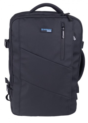 DONAU TRAVEL Plecak Prague, 17", 32l, USB + kabel, czarny - 2832893