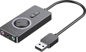 Zewnętrzna karta dźwiękowa z regulacją głośności Vention 1m USB 2.0